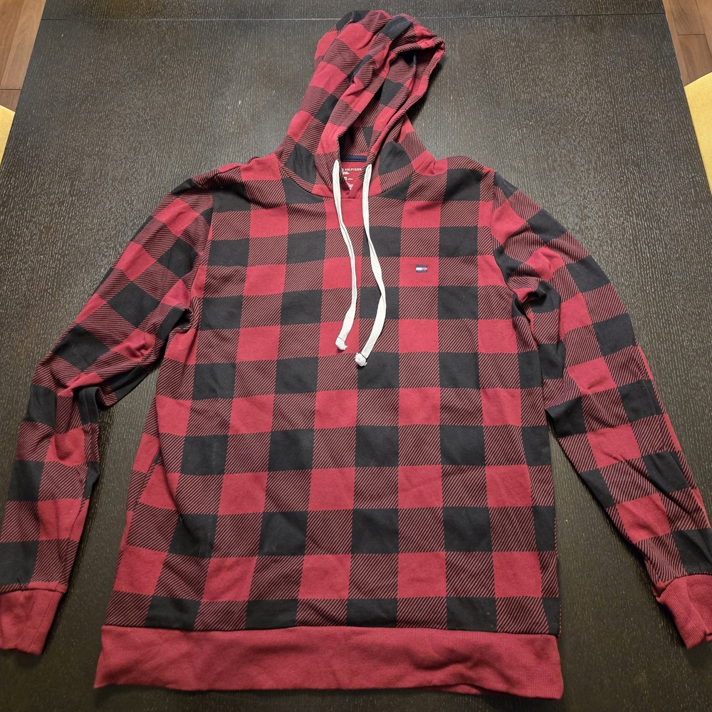 Tommy Hilfiger Red Plaid Hoodie